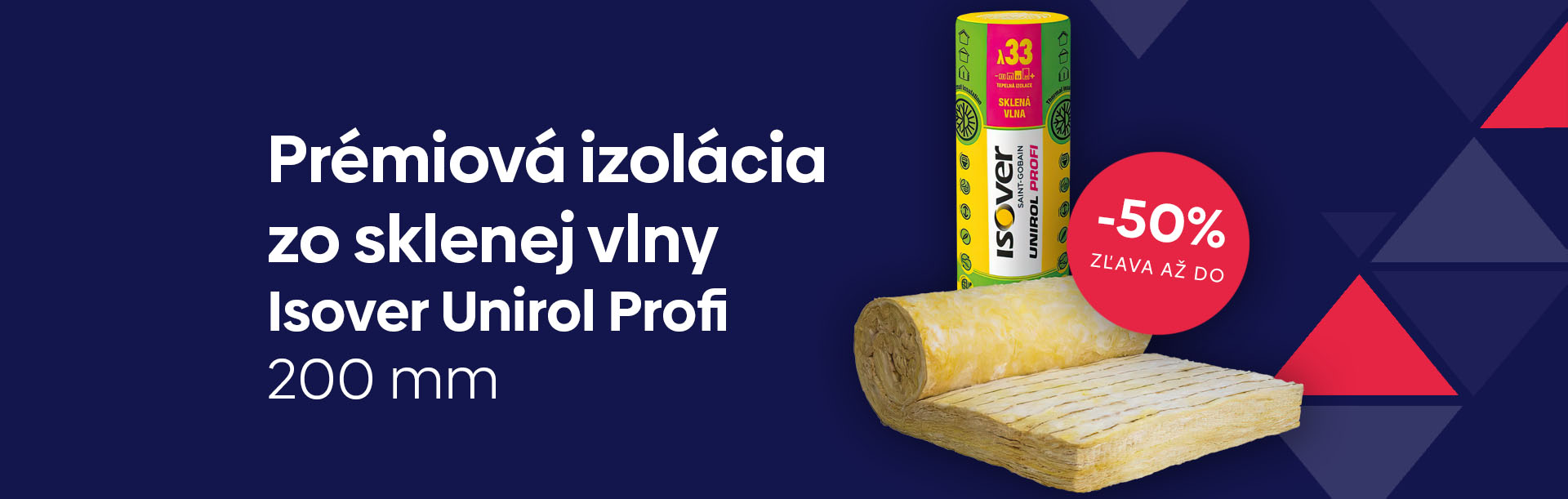 Prémiová izolácia zo sklenej vlny Isover Unirol Profi